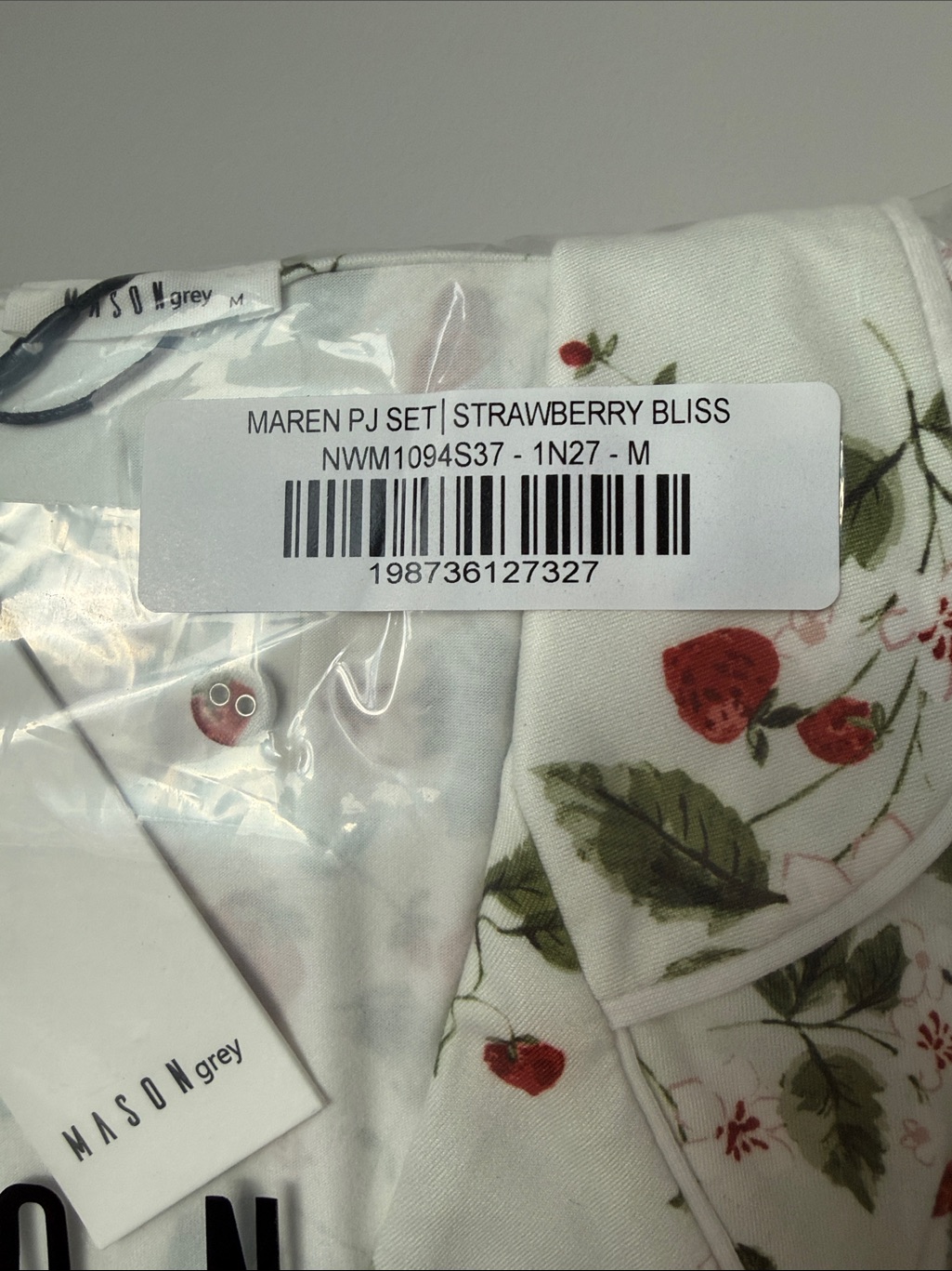 Masongrey Mint Strawberry Print Short Pajama Set — image 6 of 6
